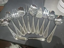 11 PC Serving Set Spoon Fork Ladle Reed & Barton 18/10 Stainless Steel DOMAIN