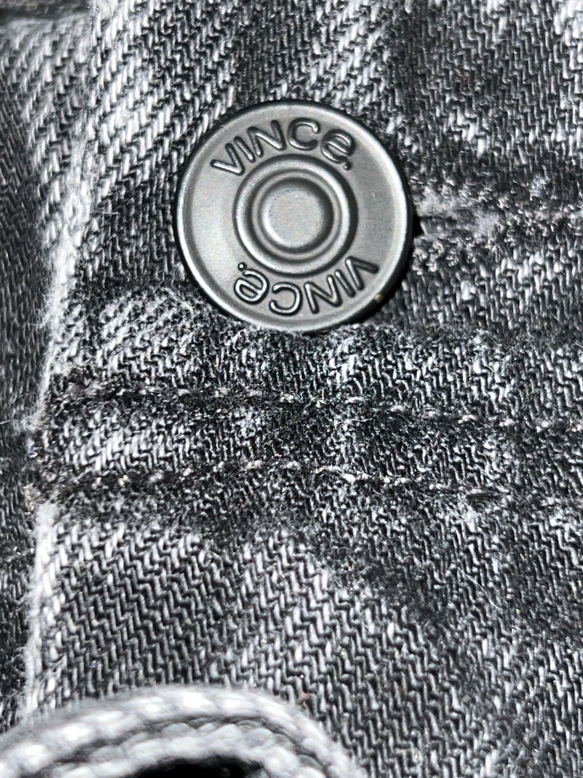 VINCE Women’s Patchwork Drawstring Black Utility … - image 3