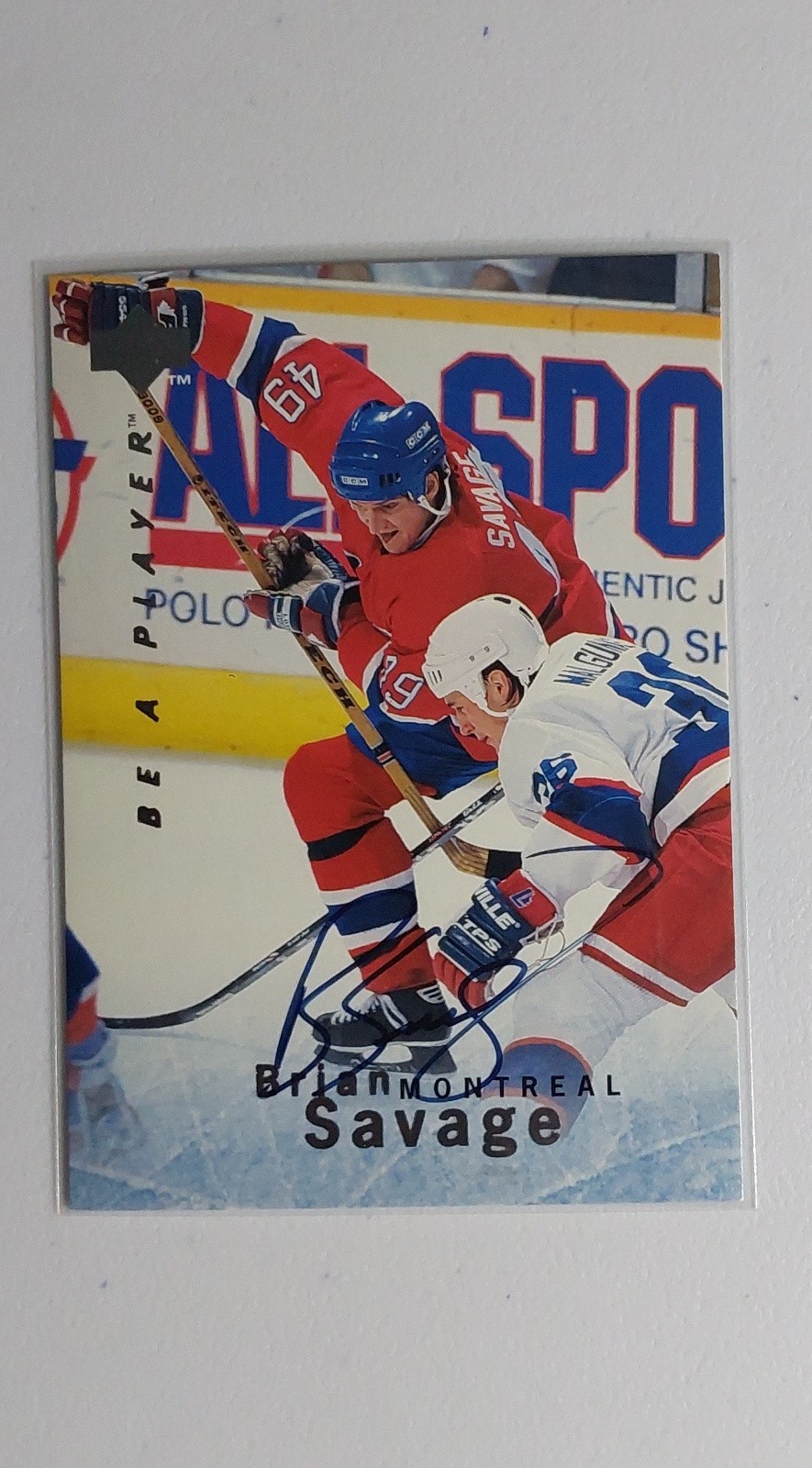 1995-96 Upper Deck Be a Player - Brian Savage #S138 Autographs (AU)