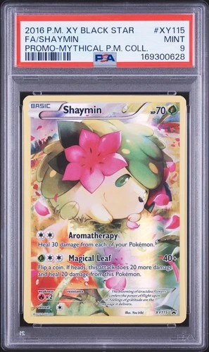 2016 POKEMON XY BLACK STAR PROMO #XY115 FULL ART/SHAYMIN PSA 9