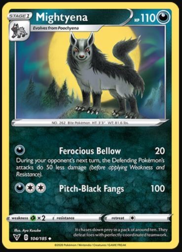Mightyena - 104/185 - Uncommon - Near Mint