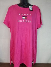 TOMMY HILFIGER Women's T-Shirt Shirt Dress Size XL Pink