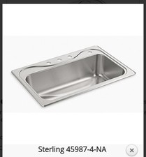 Sterling KOHLER Southhaven Series 45987-4-NA Kitchen Sink