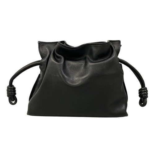 LOEWE Flamenco Clutch Mini Black Nappa Leather Clutch Bag