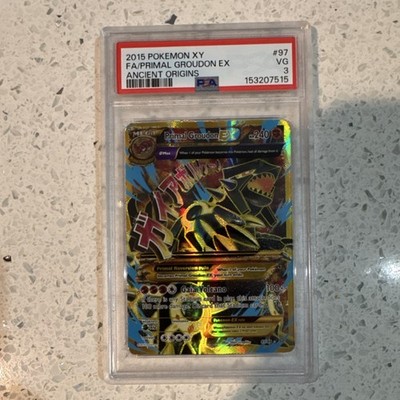 Pokémon Primal Groudon EX Full Art Ultra Rare 97/98 XY Ancient