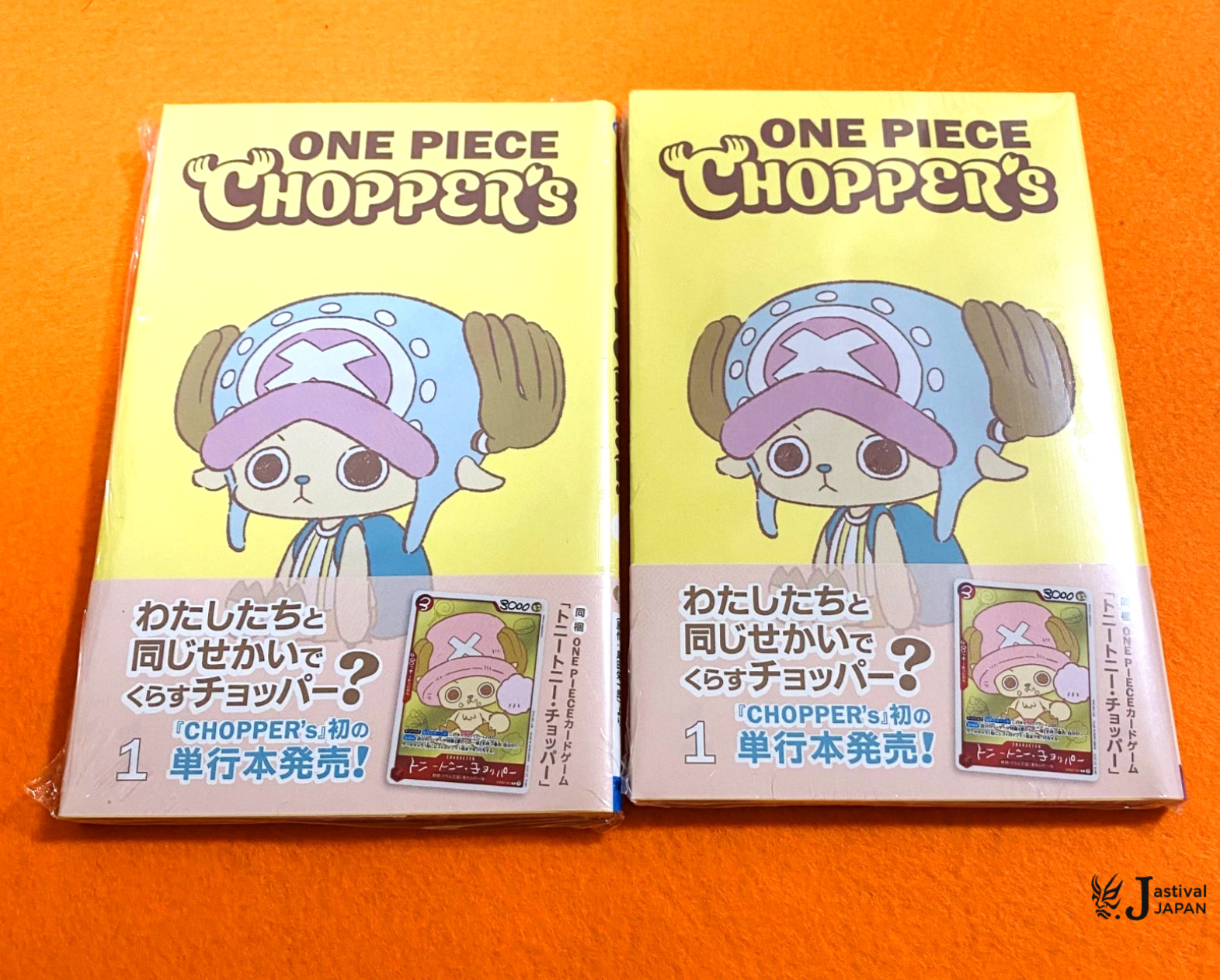 Juego de 2 manga ONE PIECE CHOPPER’s Vol.1 con tarjeta promocional EB02-003 Japón