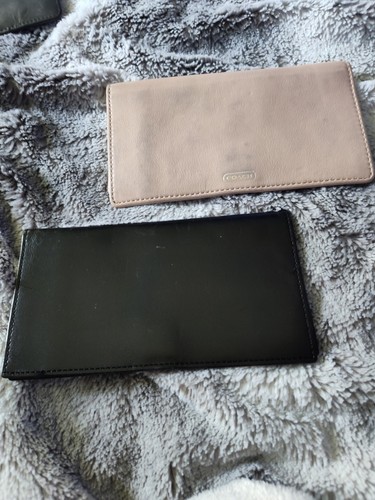 2 Coach Leather Checkbook Covers