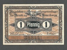 Germany - POW - Crossen 1 Pfennig 1.10.1917; AU+; T-132.10; WWI