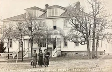 Sac & Fox Indian School Girl�s Building Stroud Oklahoma RPPC Photo Postcard COPY
