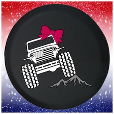 Funny Spare Tire Cover Pink Bow American Offroad Girl Fits Jeep Camper Rv Funny Spare Tire Cover Pink Bow American Offroad Girl Fits Jeep Camper Rv