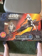 Star Wars Power of the Force Imperial Speeder Bike with Scout Trooper Sealed NEW
