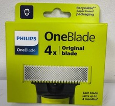 Genuine Philips OneBlade Replacement Blades for Face 4 Pack QP240/50