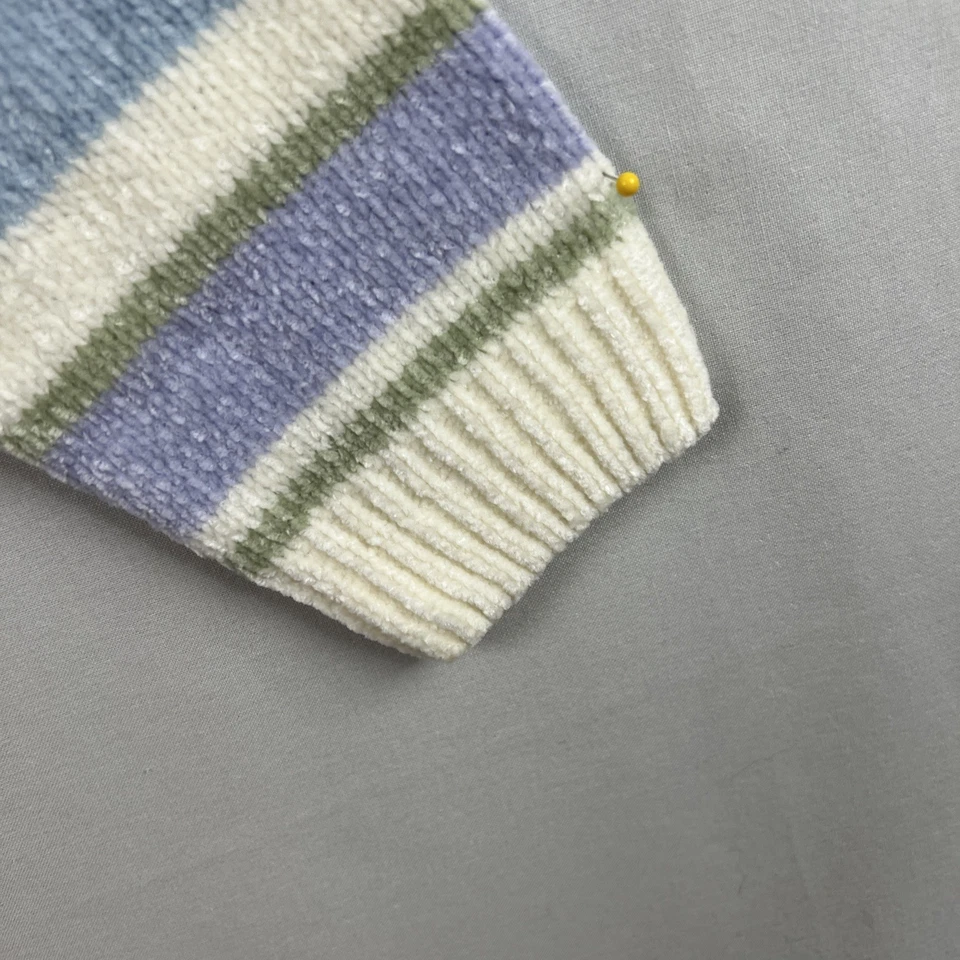 Пуловер Alfred Dunner Petite L шениль на молнии 1/4 вышитый бисером цветочный мягкий - Изображение 2 из 4