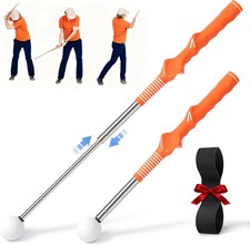 Retractable Golf Swing Training Aid Right-Handed Tempo Stick Golf Golf Orange