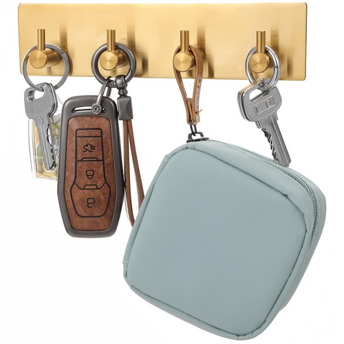 Key Holder for Wall Decorative, 304 Stainless Steel Key Hooks, Self Adhesive ...