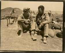WWII Era Military Soldiers Candid Snapshot Photograph Wartime History