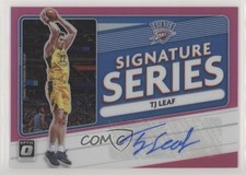 2020-21 Panini Donruss Optic Signature Series Pink Prizm 13/25 TJ Leaf Auto 0i1i