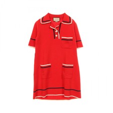 Gucci Polo Dress Red Cotton Silk S Excellent Condition