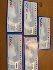 5 SKY MALL Airline Promo Gift Certificates from 2000 INVALID EXCELLENT FS