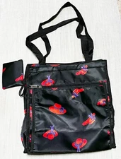 Red Hat Society Black w/Red Hats Tote Bag & Coin Purse FREE SHIPPING