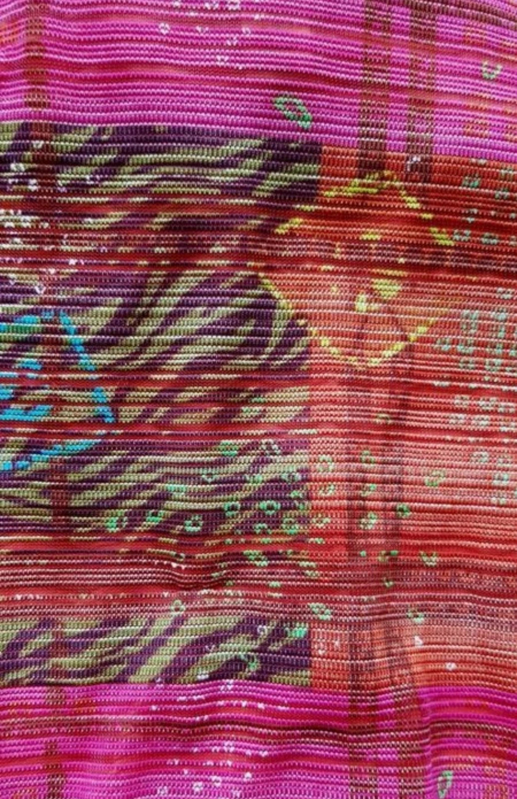 Maxi abito vintage lungo Kenzo rosa giungla con righe colorate stampa animalier L