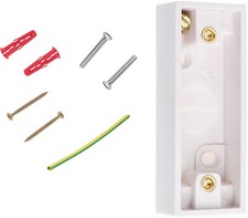 Shallow Surface Mount Architrave Back Box Pattress. Complete Kit