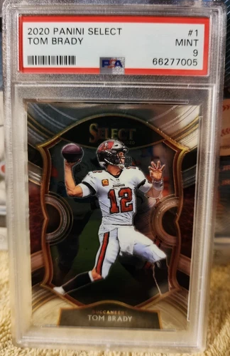 2020 Panini Select #1 Tom Brady TB12 Tampa Bay Buccaneers PSA Graded Mint 9