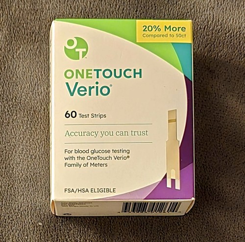 Paski do testowania glukozy One Touch Verio - 60 pasków - wygasa 11/2026 - Zdjęcie 1 z 3