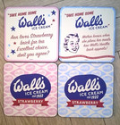 NEW OFFICIAL VINTAGE WALLS ICE CREAM COFFEE MUG CUP COASTERS SET OF 4 BOXED