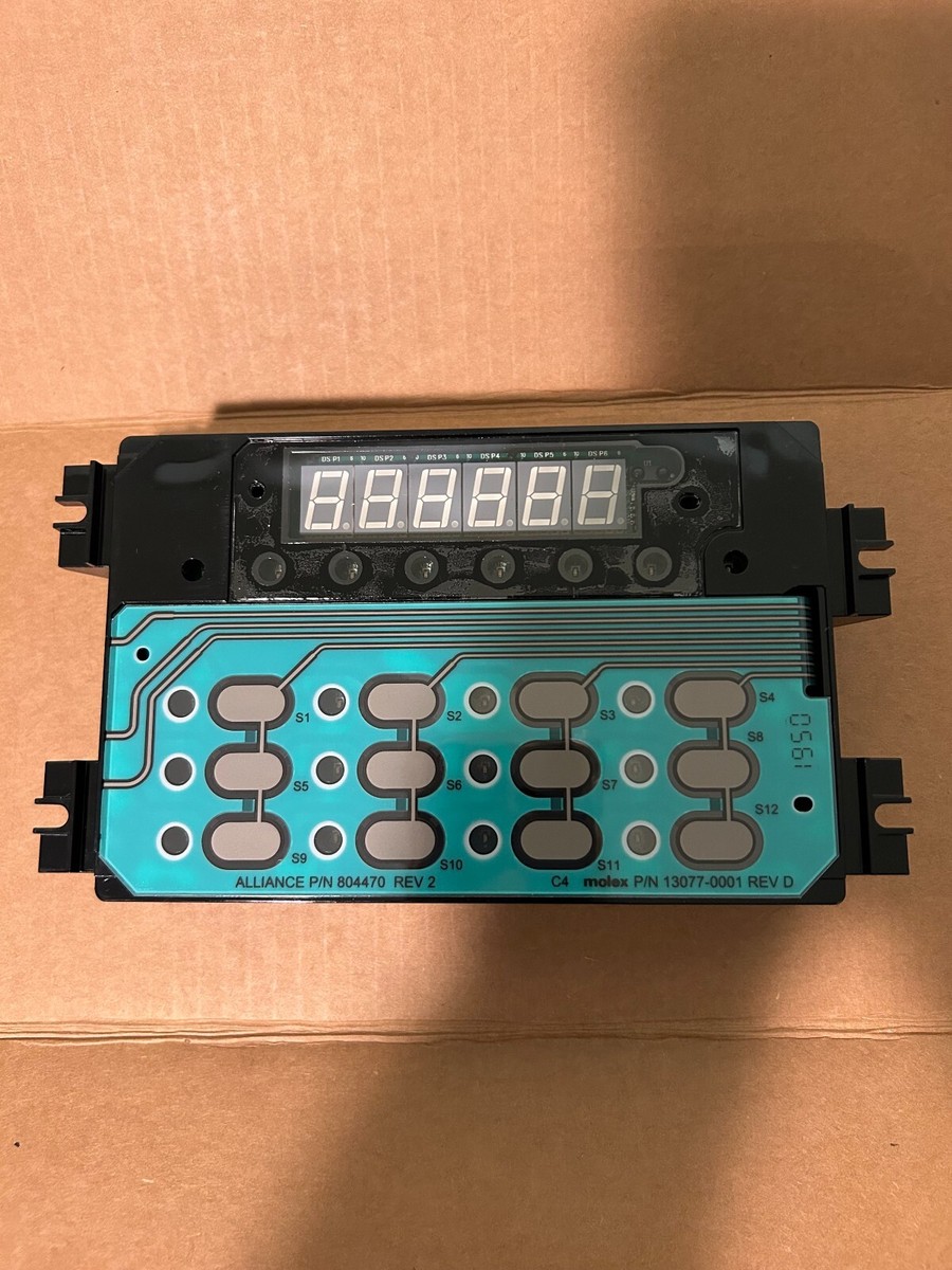 Alliance p/n13077-0001 p/n 804470 Front Washer Control Board