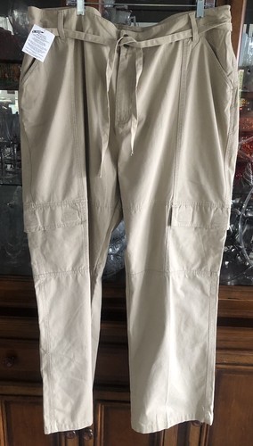 Vintage Y2K 90s Venezia Vitale Cargo Pants Plus Size 24T Tall 100% Cotton NEW - Picture 1 of 14
