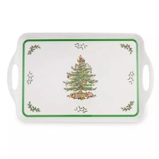 NEW Christmas Tree Large Handled Tray Festive Melamine Serving Spode Pimpernal