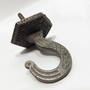Antique Eastlake Ceiling Hook Hanger With Medallion Cast Iron Ebay