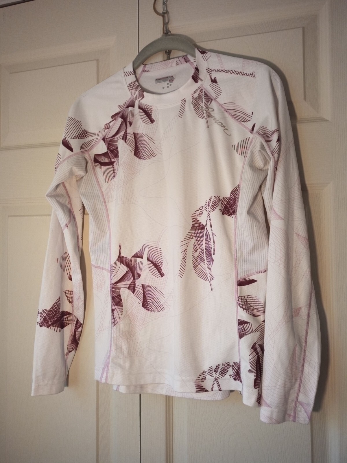 Camicia donna Salomon atletica media performance attiva manica lunga tasca lavanda