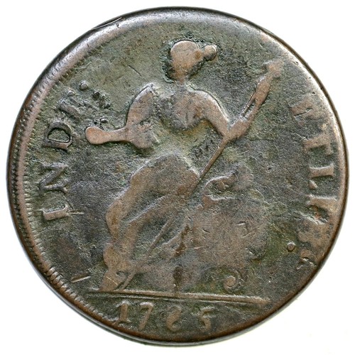 1785 M 6.1-A.1 R-5 Connecticut Colonial Copper Coin - Picture 2 of 2