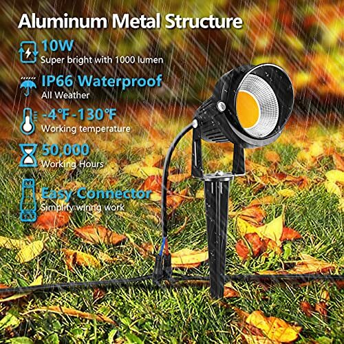 10W Low Voltage Landscape Lights LED Landscape Lighting with Connectors