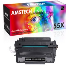 1x Black Toner Cartridge Replace for HP CE255X 55X Laserjet P3015 P3015d P3015dn