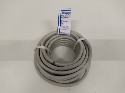 NYM-J Mantelleitung 5x2,5mm² Grau – Elektrokabel In Meterware (hier: 50m), PVC-isoliert, VDE-zertifiziert