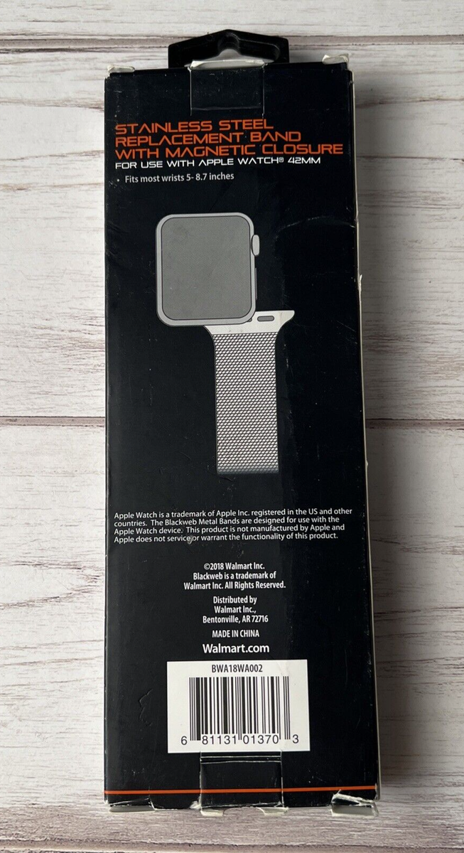 Blackweb Apple Watch 42 MM Stainless Steel Replacement Band with