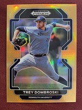 2022 Prizm Draft Picks #PDP133 Trey Dombroski - Monmouth Hawks Orange /50