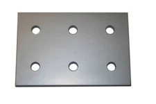 8020 EQUIVALENT ALUMINUM 15 SERIES 6 HOLE RECTANGLE JOINING PLATE #4366