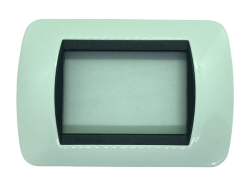 PLACCA METALLO 3 MODULI BTICINO LIVING INTERNATIONA L4803BA BIANCA