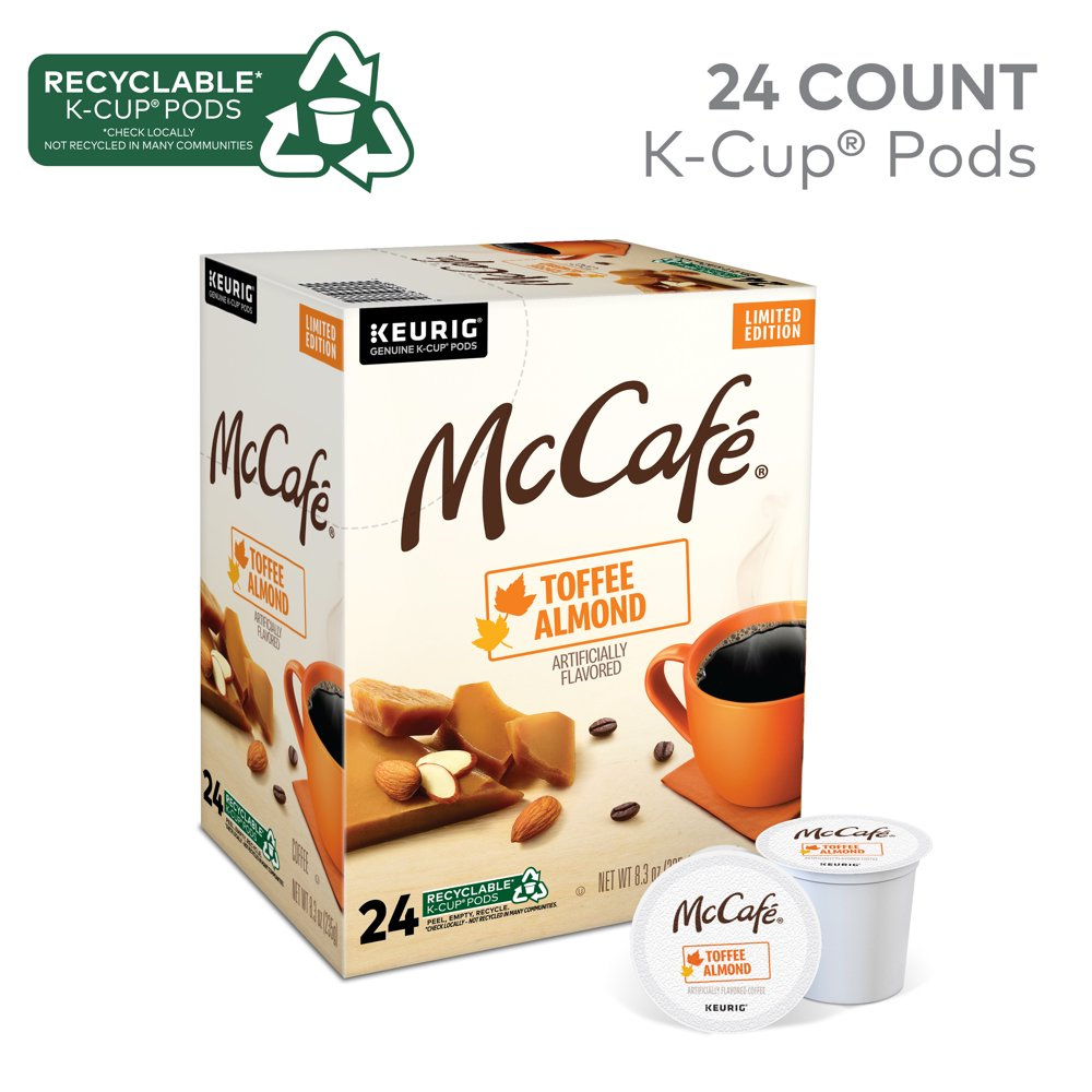 Mccafe, Toffee Almond Light Roast KCup Coffee Pods, 24 Count eBay