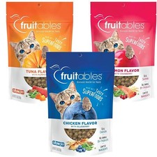 Natural Crunchy Cat Treats 7.5 Ounce Variety Pack Chicken Salmon Tuna Superfoods