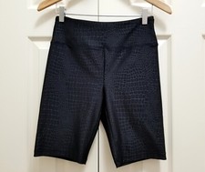 Women's Wild Fable High Rise Bike Shorts Black Animal Print Polyester Blend Sz S