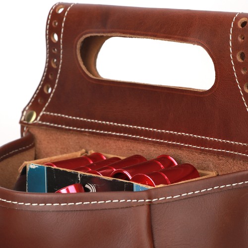 Tourbon Leather Cartridges Bag Shells Holder Case Clay Shooting Ammo Carry Pouch - Picture 16 of 24