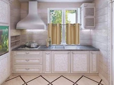 Faux Silk Semi Sheer See Through Window Kitchen Tier Curtain Panels 2PC N29