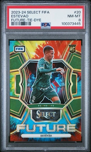 2023-24 Select FIFA #20 Estevao - Future - Tie-Dye /49 RC PSA 8