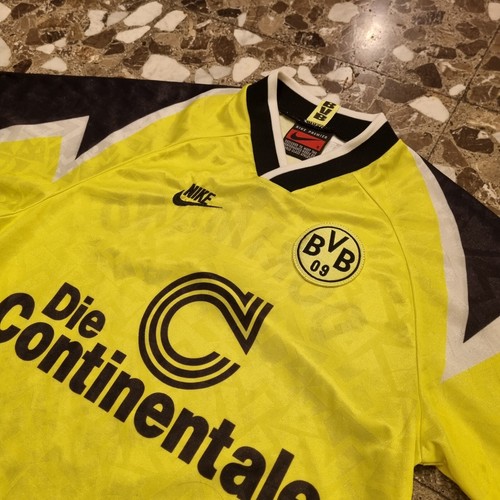 VINTAGE BORUSSIA DORTMUND FOOTBALL SHIRT 1995 1996 NIKE LONG SLEEVE SIZE S - Foto 2 di 6