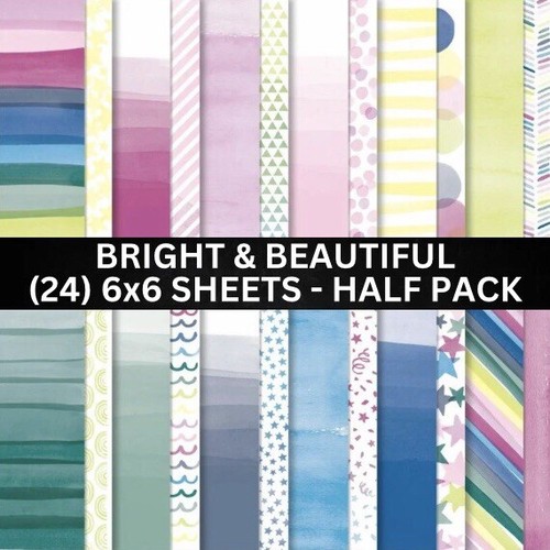 Stampin Up BRIGHT & BEAUTIFUL Designer Series Paper - 1/2 PK (24) 6x6 Shts